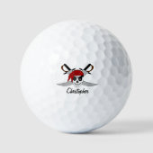 Balles De Golf Conception de crâne de pirate et d'épées (Recto)