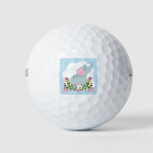 Balles De Golf Conception de dessin animé d'éléphant (Devant)