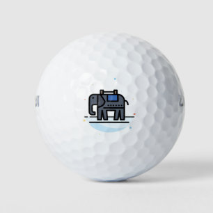 Balles De Golf Conception de dessin animé d'éléphant