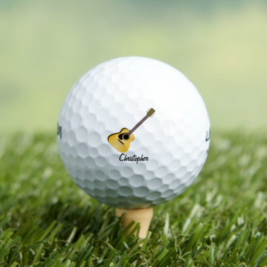Balles De Golf Conception de guitare acoustique (T-shirt Insitu)