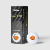 Balles De Golf Conception de Halloween de citrouille effrayante J (Emballage)
