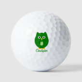 Balles De Golf Conception de la chouette verte (Recto)