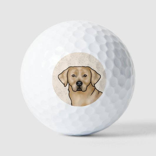 Balles De Golf Conception de Labrador Retriever jaune Tête de chi (Recto)