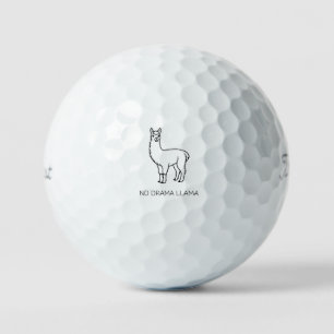 Balles De Golf Conception de lama amusante 'Pas de lama dramatiqu