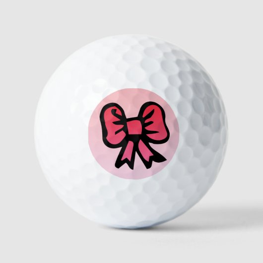 Balles De Golf Conception de nœud rose (Recto)