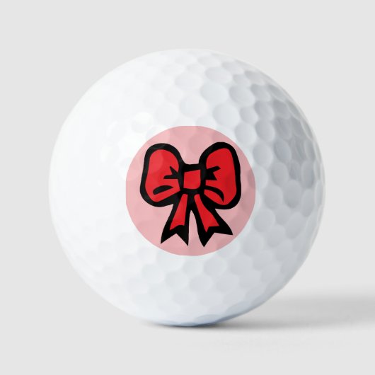 Balles De Golf Conception de nœud rouge (Recto)