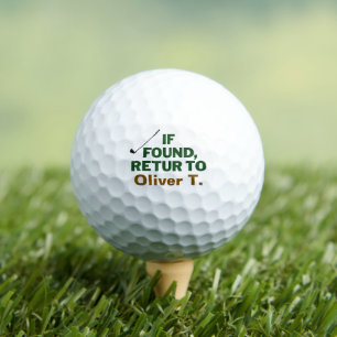 Balles De Golf Conception de nom de golf perdu et trouvé humouris