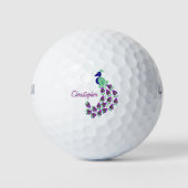 Balles De Golf Conception de paon (Devant)
