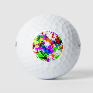 Balles De Golf Conception de peinture éclaboussée colorée mignonn