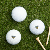 Balles De Golf Conception de texte gras pour badge de police (Herbe in situ)