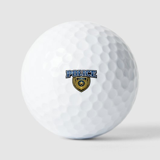 Balles De Golf Conception de texte gras pour badge de police (Recto)