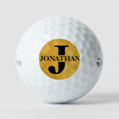 Balles De Golf Conception de typographie de lettre initiale de pa (Recto)