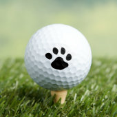 Balles De Golf Conception d'empreinte de patte noire (T-shirt Insitu)