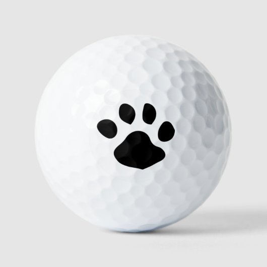 Balles De Golf Conception d'empreinte de patte noire (Recto)