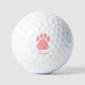 Balles De Golf Conception d'empreinte de patte rose (Recto)