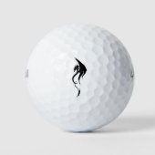 Balles De Golf Conception d'illustration de dragon tribal noir bl (Devant)