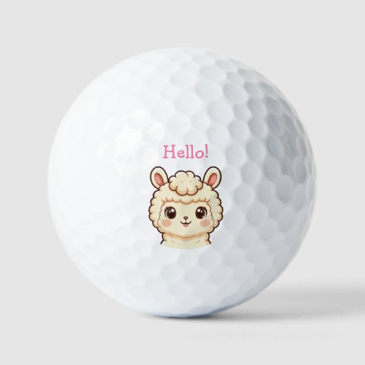 Balles De Golf Conception d'illustration de lama mignon (Recto)