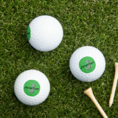 Balles De Golf Conception d'initiale de monogramme vert personnal (Herbe in situ)