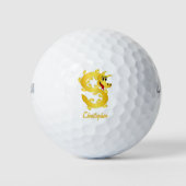 Balles De Golf Conception Dragon Doré (Devant)