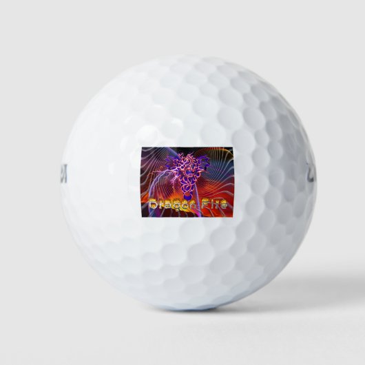 Balles De Golf Conception Dragon Fire à couper le souffle (Devant)