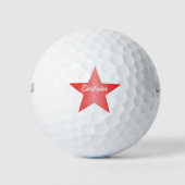 Balles De Golf Conception Étoile Rouge (Devant)