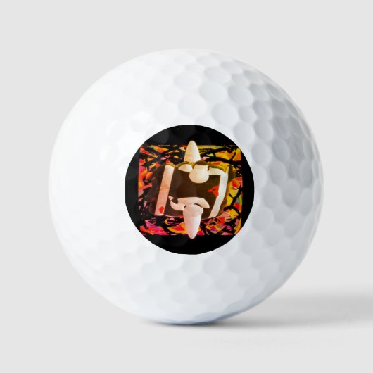 Balles De Golf Conception futuriste Abstraite porte - clé moderne (Recto)