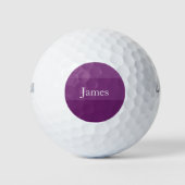 Balles De Golf Conception moderne et classique violet Nom personn (Devant)