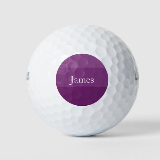 Balles De Golf Conception moderne et classique violet Nom personn (Devant)
