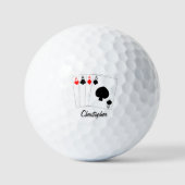 Balles De Golf Conception Quatre As (Recto)