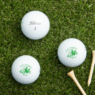 Balles De Golf Conducteur de panier de golf vert moderne joyeuse