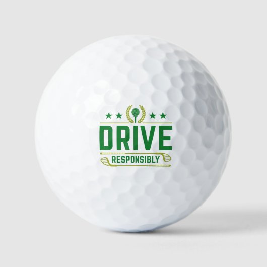 Balles De Golf Conduisez de manière responsable (Recto)