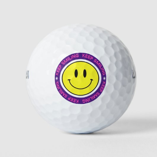 Balles De Golf Continuez à sourire (Devant)