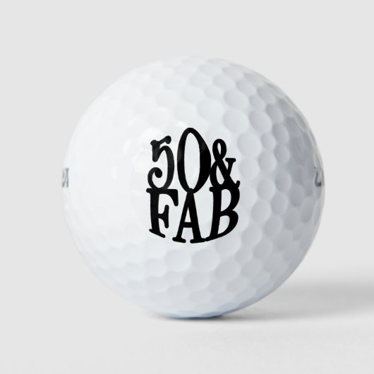 Balles De Golf Cool Elegant Fun 50 & FAB Anniversaire (Devant)