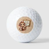 Balles De Golf Cool Happy Fête des pères singe (Recto)