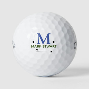 Balles De Golf Cool Moderne Simple Monogramme