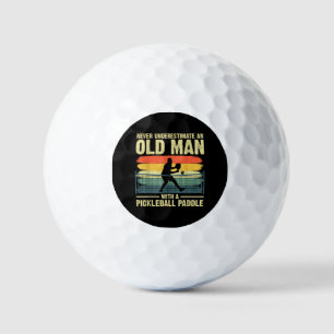 Balles De Golf Cool Pickleball Design Pour Hommes Grandpa Pickleb