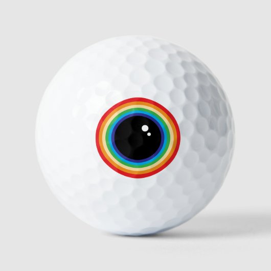 Balles De Golf Cool Rainbow Eyeball (Recto)