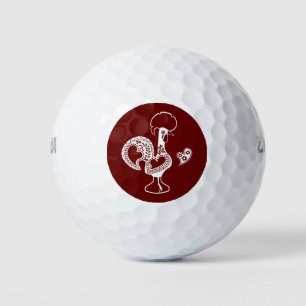 Balles De Golf Coq Portugais Bonne Chance - Boa Sorte