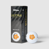 Balles De Golf Coquelicot aquarelle orange (Emballage)