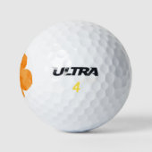 Balles De Golf Coquelicot aquarelle orange (Logo)