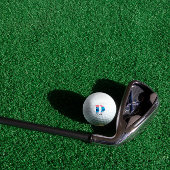 Balles De Golf Coral bleu mignon monogrammé initial D