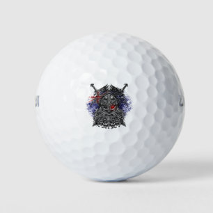 Balles De Golf Corbeaux d'Odin épées Mythologie Viking drapeau Au