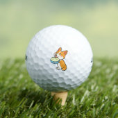 Balles De Golf Corgi Avec Plat (T-shirt Insitu)