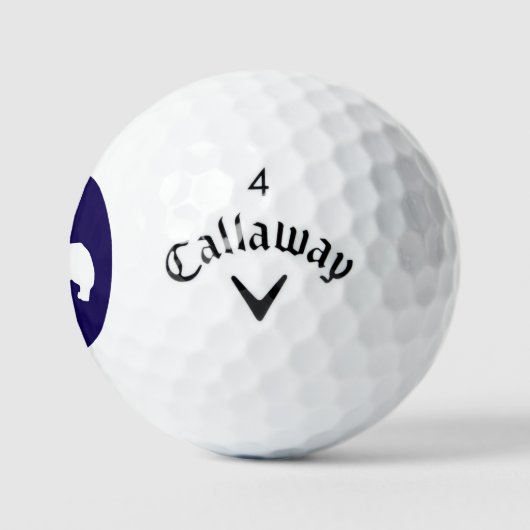 Balles De Golf Corgi Monogrammed Blue Navy (Logo)