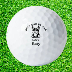 Balles De Golf Corgi Peeking Personnaliser Chiot Golf Head Cover