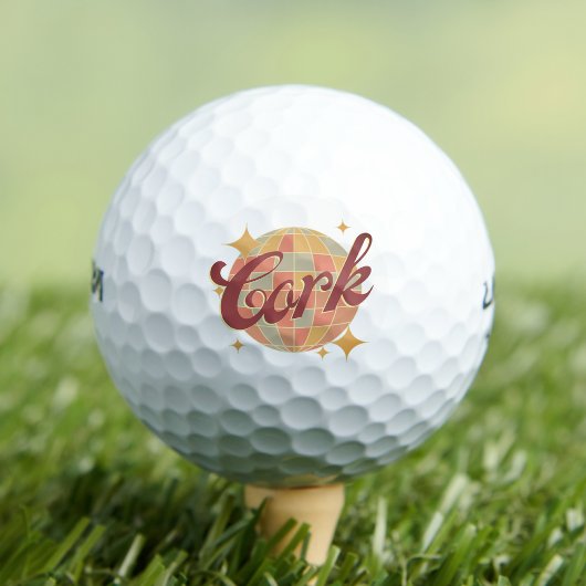 Balles De Golf Cork City Ireland Ire golfeur retro
