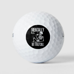 Balles De Golf Costume d'Halloween Malade Mental Mais Totalement