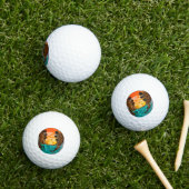 Balles De Golf Coucher de soleil de palmier (Herbe in situ)