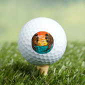 Balles De Golf Coucher de soleil de palmier (T-shirt Insitu)