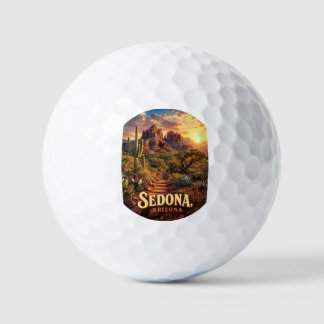 Balles De Golf Coucher de soleil Sedona Arizona Roche Rouge Déser